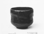 Teabowl, Raku Sanyū  Japanese, Clay pitted; glaze on outside, mottled within; small unglazed space on foot (Raku ware), Japan