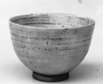Teabowl, Nin'ami Dōhachi (Takahashi Dōhachi II)  Japanese, Distinct wheelmarks; unglazed foot; fawn-colored clay, very thin; pinkish glaze (Kiyomizu ware), Japan