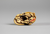 Netsuke of Dogs, Ivory, Japan