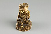 Netsuke of Horse and Rider, Ivory, Japan