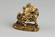 Netsuke of Horse and Rider, Ivory, Japan