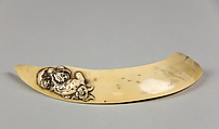Tusk with Shishi, Ivory, Japan