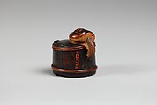 Netsuke of Snail on a Box, Shigemasa  Japanese, Wood, Japan