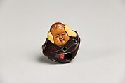 Netsuke of Mask Maker, Wood and ivory, Japan