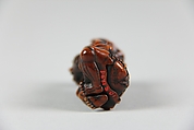 Netsuke of The Daoist Immortal, Gama Sennin with Frog, Toyomasa (Japanese, 1773–1856), Wood, Japan