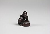 Netsuke of a South Sea Islander, Wood, Japan