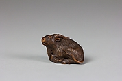 Netsuke of Goat, Wood, Japan