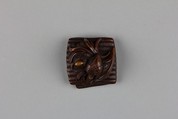 Netsuke of Quail on a Nest of Millet on Matting, Wood, Japan