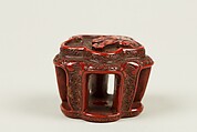 Netsuke of Miniature Stand, Red lacquer, Japan