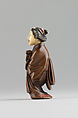 Netsuke of Female Figure, Wood, ivory, Japan