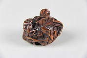 Netsuke of Frog on Squash, Wood, Japan