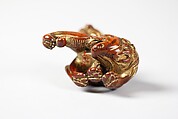 Crouching Baku (Mythical Creature), Sadatake (Japanese, active 18th century), Wood, Japan
