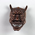 Netsuke of Hannya Noh Mask, Wood, Japan
