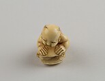 Netsuke of Child with a Shell, Ivory, Japan