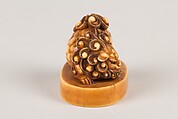 Netsuke of Qilin on a Pedestal, Ivory, Japan