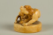 Netsuke of Dog, Ivory, Japan