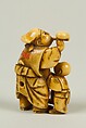 Netsuke of Man and Child, Ivory, Japan