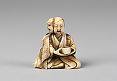 Netsuke of Obaga Saké, Ivory, Japan