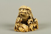 Netsuke of Lion and Cubs, Ivory, Japan