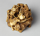 Netsuke of Group of Animals, Ivory, Japan