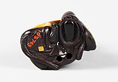 Netsuke of Benten, Wood and ivory, Japan
