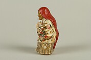 Netsuke of Shakkyō Dancer, Ivory with gold, silver, and color hiramaki-e, Japan