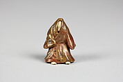 Netsuke, Wood-lacquered, with ivory head and feet, Japan
