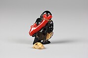 Netsuke, Black wood and ivory, Japan
