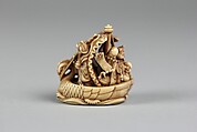 Netsuke of Pleasure Boat (Takarabune), Ivory, Japan