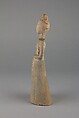 Figure of a standing woman, Earthenware with pigments, China