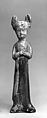 Figure of a standing woman, Eartheware with polychrome glaze (Sancai ware), China