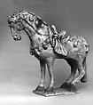 Figure of a horse, Earthenware with traces of pigment, China