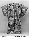 Noh Robe (Karaori) with Chrysanthemums and Waves, Twill-weave silk brocaded with silk and metallic thread, Japan