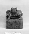 Seal with Crouching Dragon, Hard, gray-green jade, China