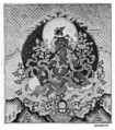 Hanging, Silk, metallic thread;  on silk;  mounted on silk, metallic thread;  inner bands of silk, China