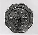 Mirror with lions and flowers, Bronze, China
