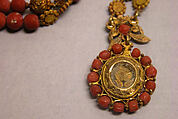 Necklace or Rosary (?), Gold and coral, Philippines
