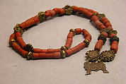 Necklace or Rosary (?), Gold, coral, Philippines