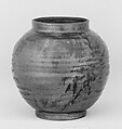 Vase, Pottery covered with a mottled glaze (Takatori ware), Japan