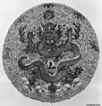 Medallion, Silk, metallic thread on silk, China