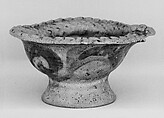 Dish, Clay covered with a green glaze (Kyoto ware), Japan