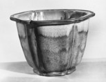 Flower Pot, Stoneware with variegated glaze (