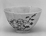 Bowl, Pottery covered with glaze and having a raised design (Awaji ware), Japan