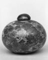 Circular Small Covered Jar with Millefleur Design, Porcelain with polychrome and gold overglaze enamels (Kyoto ware), Japan