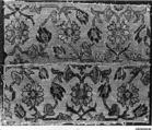 Fragment of Rug Border, Foundation: cotton warp and weft;  silk, metallic thread, China, Turkestan