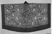 Daoist Robe of Descent (Jiang yi), Silk and metallic thread embroidery on silk satin damask, China
