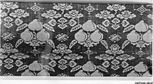 Sutra Cover with Peaches and Auspicious Symbols, Silk satin damask, China