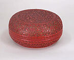 Box with Eight Buddhist Treasures

, Carved red lacquer, China