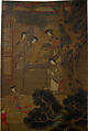 Women in Garden, Unidentified artist, Hanging scroll; ink and color on silk, China