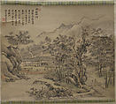Immortals' Studio by Stream and Bamboo, Unidentified artist, Hanging scroll; ink and color on paper, China